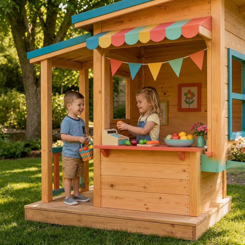Kids Market Stand Outdoor Playhouse