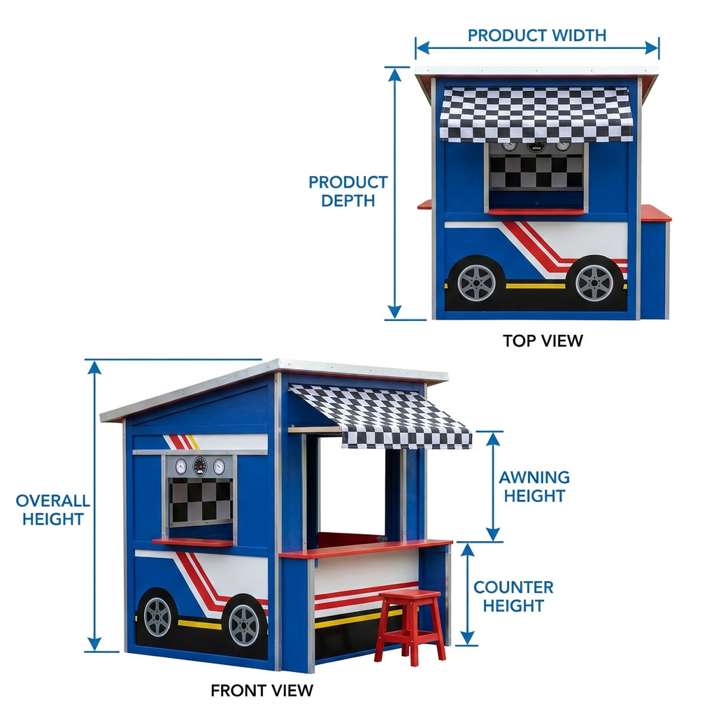 Racing Garage Garden Playhouse for Kids