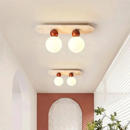 LUMITRAV – Ellipse Travertine Ceiling Light for Soft Modern Interiors