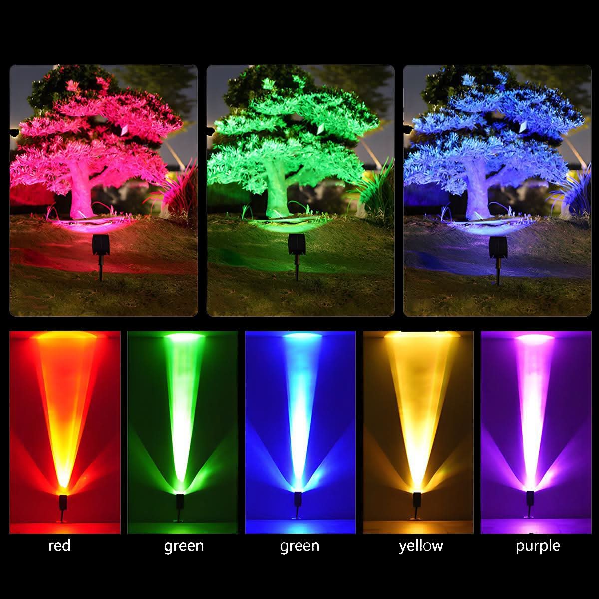 SUNWARD – Adjustable Solar Garden Spotlight for Weather-Resistant Lighting