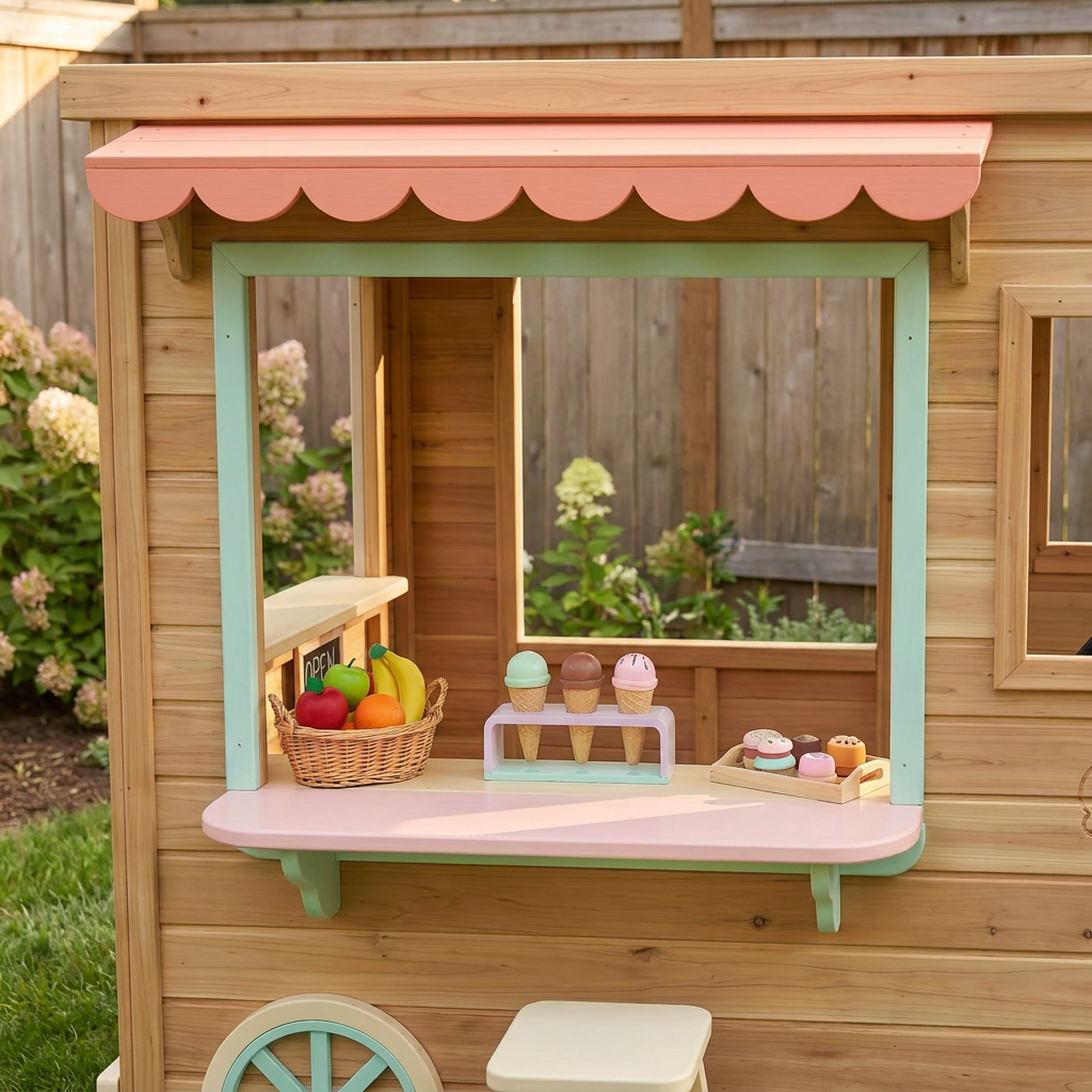 Food Truck Garden Playhouse for Pretend Play