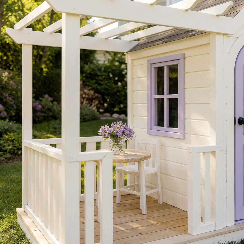 Lavender Cottage Garden Playhouse with Porch
