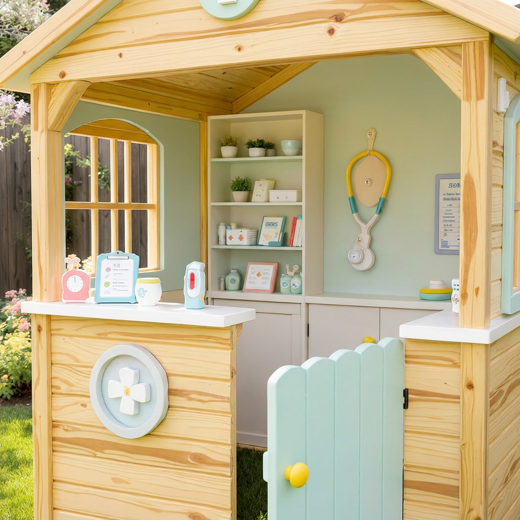Doctor Clinic Garden Playhouse for Pretend Play