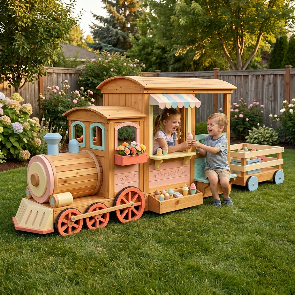 Pastel Railway Treat Train Garden Playset