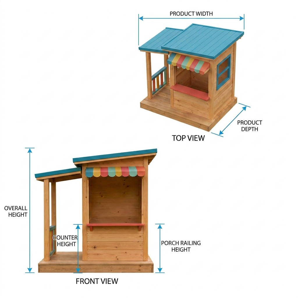 Kids Market Stand Outdoor Playhouse