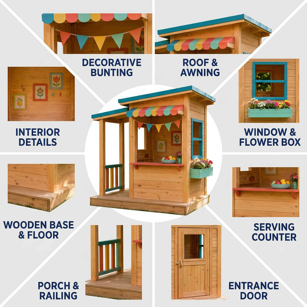 Kids Market Stand Outdoor Playhouse