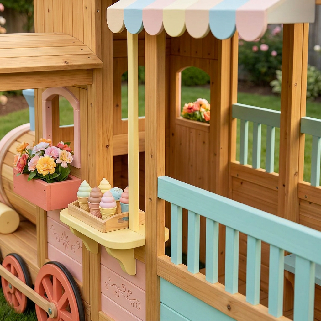 Pastel Railway Treat Train Garden Playset