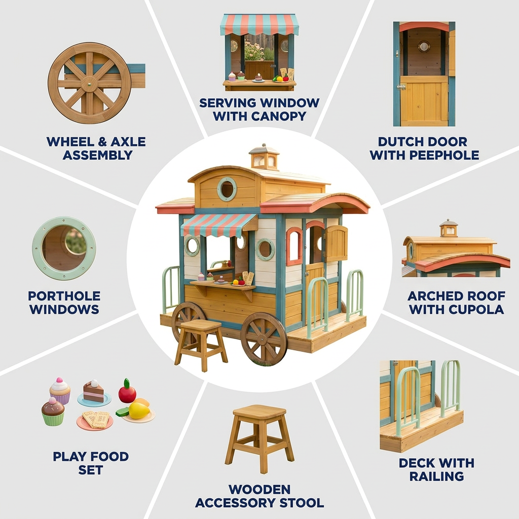 Treat Wagon Garden Playhouse for Kids