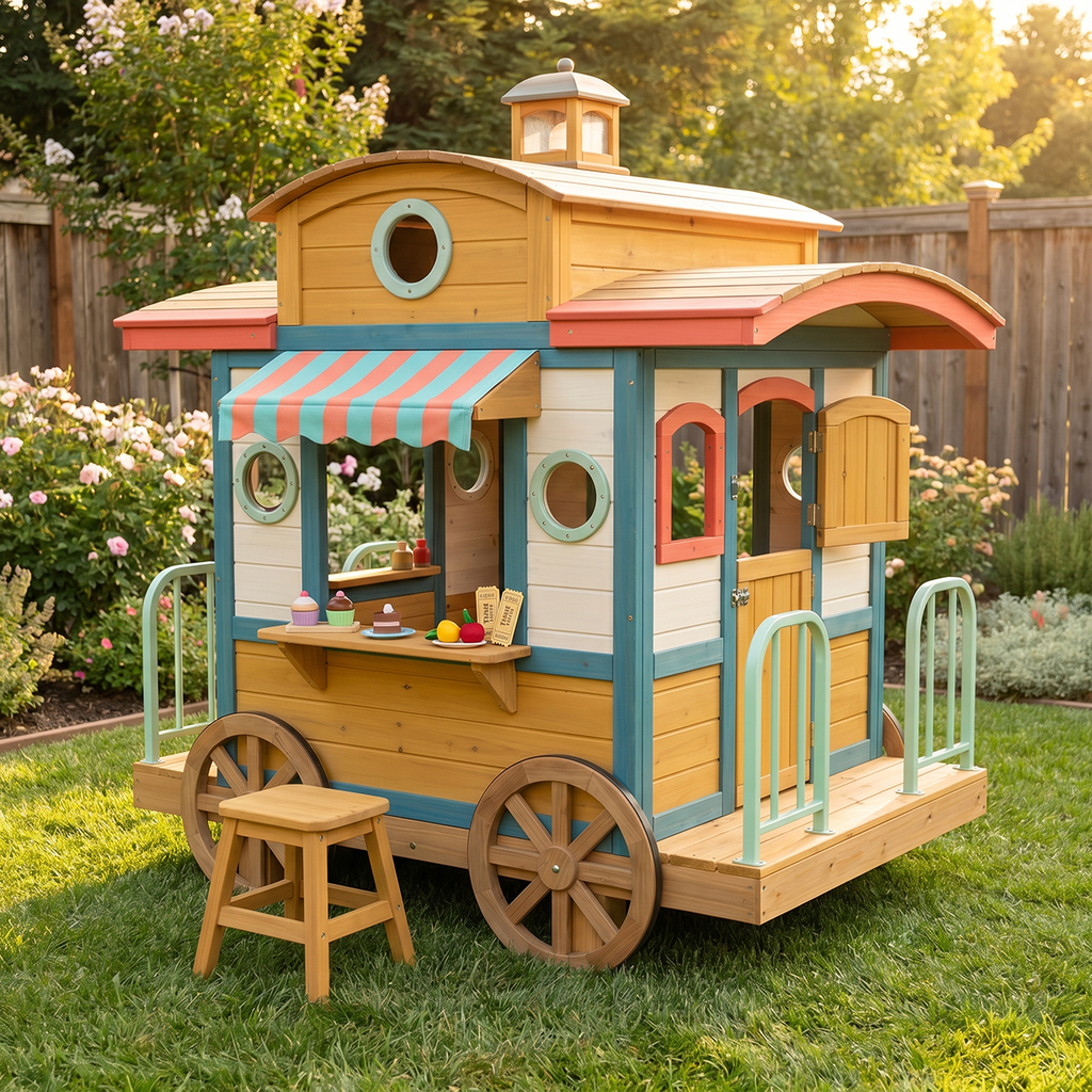 Treat Wagon Garden Playhouse for Kids