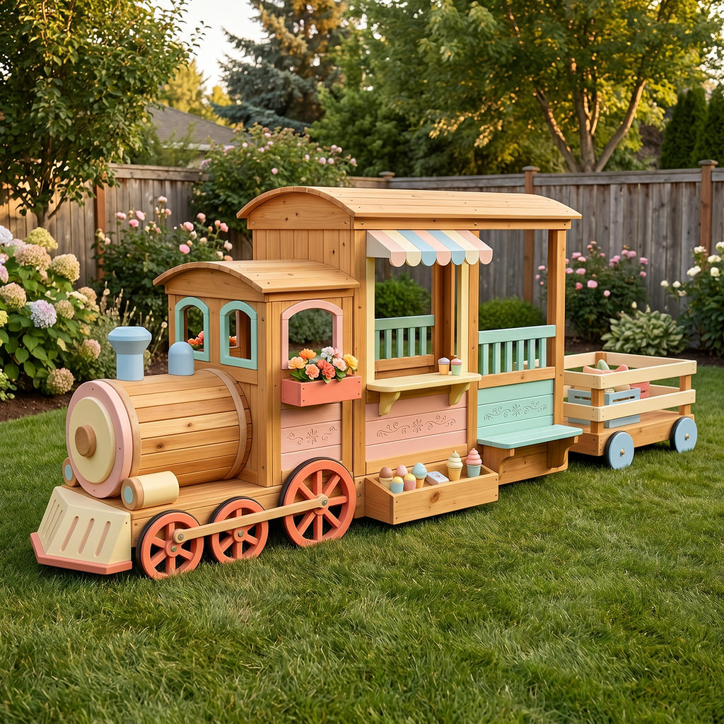 Pastel Railway Treat Train Garden Playset