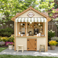 Coffee Shop Garden Playhouse with Serving Counter