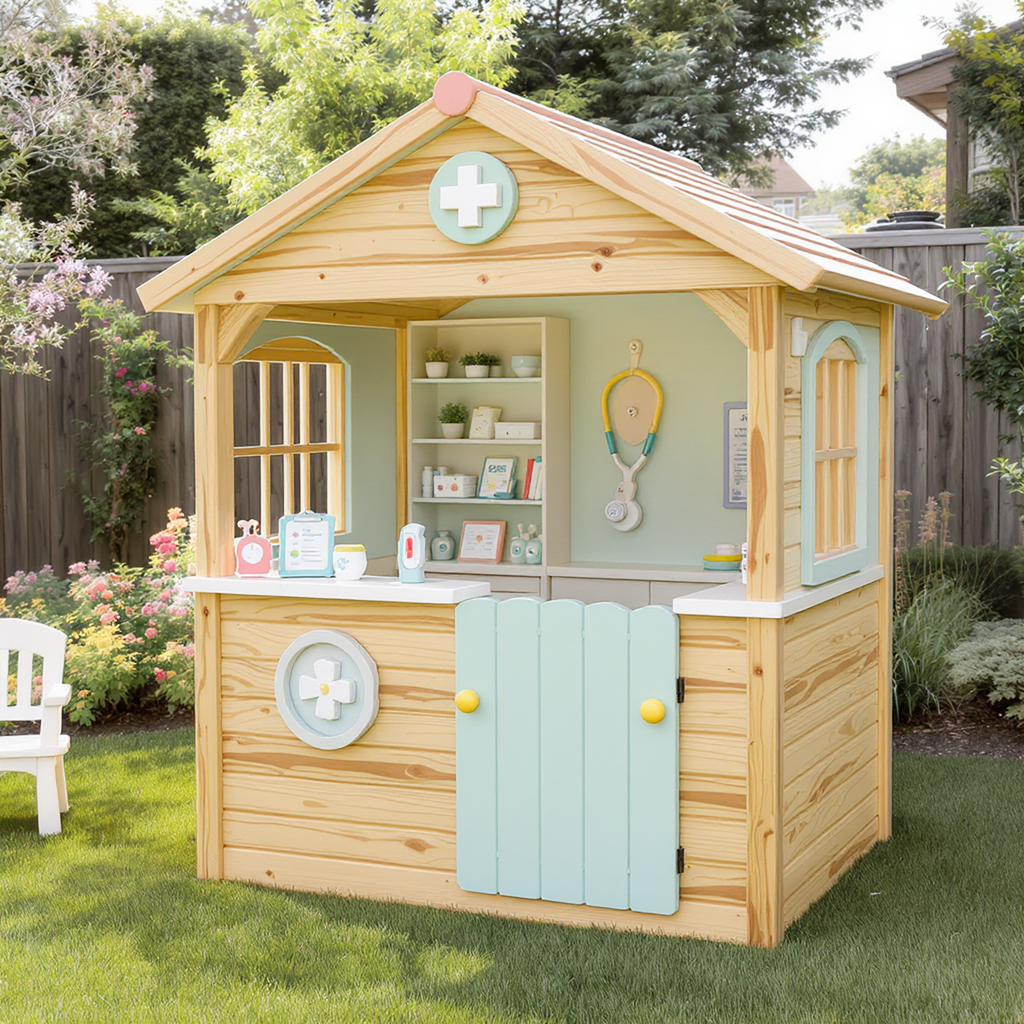 Doctor Clinic Garden Playhouse for Pretend Play