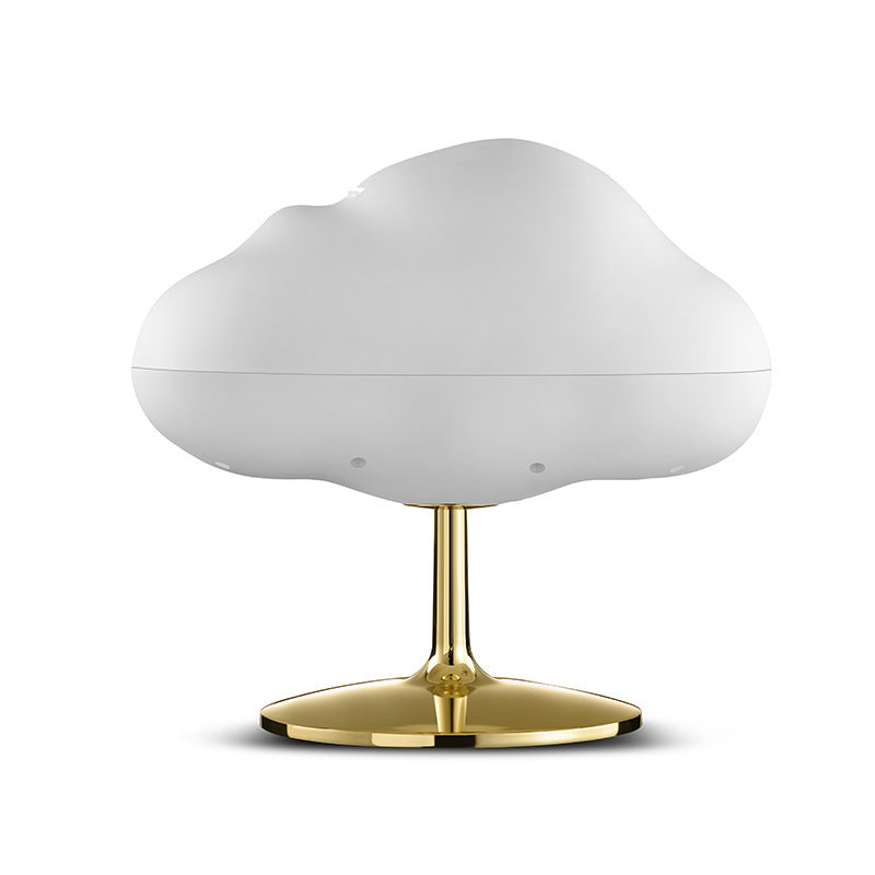 Cloud aroma diffuser, white clouds on a gold stand