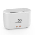 White flame aroma humidifier, unlit, plain background